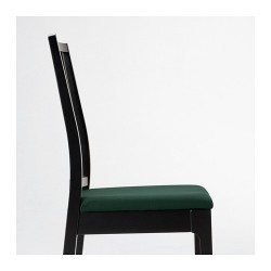 Фото1.Кресло, черный, сиденья Gunnared темно-зеленый EKEDALEN IKEA 892.970.69